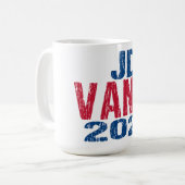 JD Vance 2028 (dis) コーヒーマグカップ (正面左)