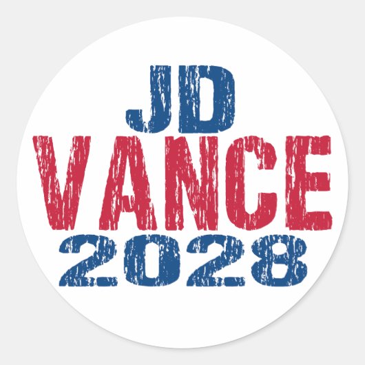 JD Vance 2028 (dis) ラウンドシール (正面)