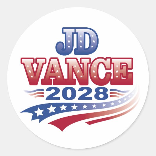 JD Vance 2028 (ssol) ラウンドシール (正面)