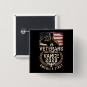 JD VANCE FOR PRESIDENT VETERANS 2028 バッジ (正面&裏面)