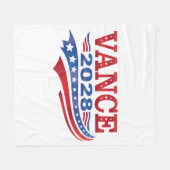 JD Vance President 2028 フリースブランケット (正面(横))