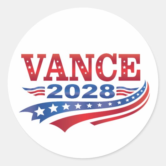 JD Vance President 2028 ラウンドシール (正面)