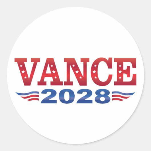 JD Vance President 2028 (bs) ラウンドシール (正面)