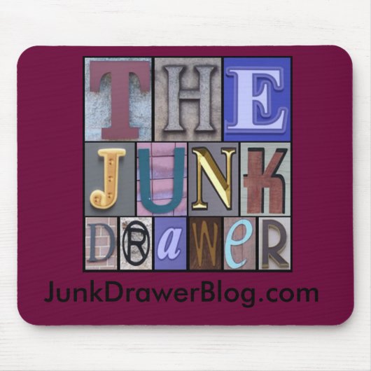 JDLogo、JunkDrawerBlog.com マウスパッド (正面)