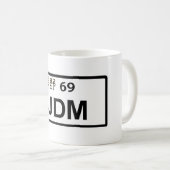 JDMのプレートのマグ コーヒーマグカップ (正面右)