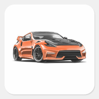 JDMカー愛好家のためのキーチェーンに描かれた370Z スクエアシール