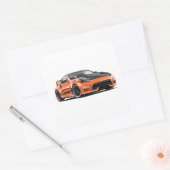 JDMカー愛好家のためのキーチェーンに描かれた370Z スクエアシール (封筒)