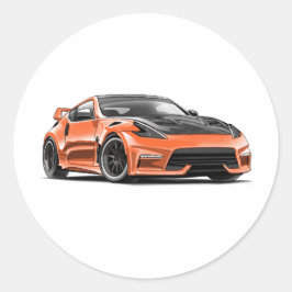 JDMカー愛好家のためのキーチェーンに描かれた370Z ラウンドシール
