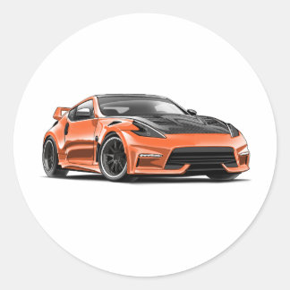 JDMカー愛好家のためのキーチェーンに描かれた370Z ラウンドシール