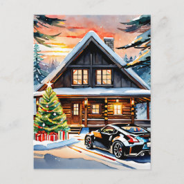 JDMジョイライド：クリスマスのメリーグリーティングを折り畳み シーズンポストカード