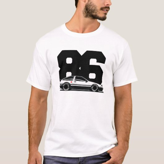 JDMトヨタAE86 Trueno Tシャツ (正面)