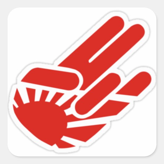 JDMハンドステッカー スクエアシール (正面)