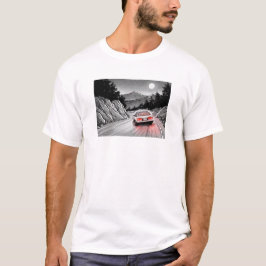 JDMパンダ漫画スタイルマウンテンドリフト Tシャツ