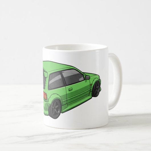JDM Classic Car Mug — Retro Japanese Vehicle コーヒーマグカップ (正面右)