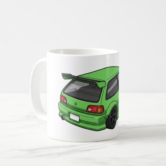 JDM Classic Car Mug — Retro Japanese Vehicle コーヒーマグカップ (正面左)
