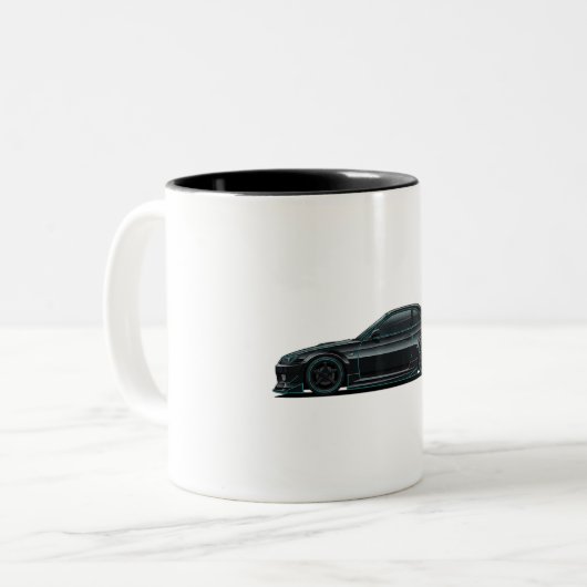 JDM Classic Car Mug — Retro Japanese Vehicle ツートーンマグカップ (正面左)