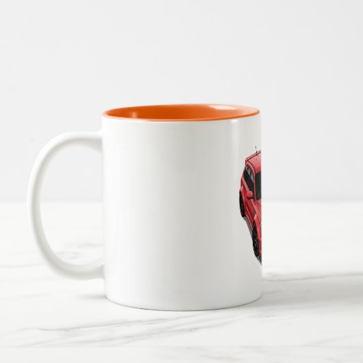 JDM Classic Car Mug — Retro Japanese Vehicle ツートーンマグカップ (左)