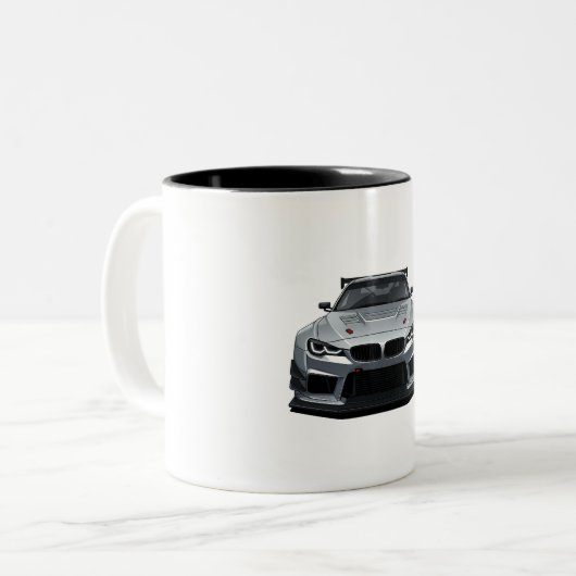 JDM Classic Car Mug — Retro Japanese Vehicle ツートーンマグカップ (正面左)