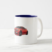 JDM Engine Blueprint Schematics Mechanic Gearhead ツートーンマグカップ (正面右)