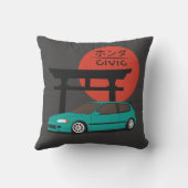 JDM Hatch Legend Torii Sunset Street Culture クッション (裏面)