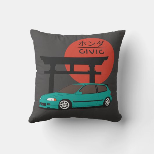 JDM Hatch Legend Torii Sunset Street Culture クッション (裏面)