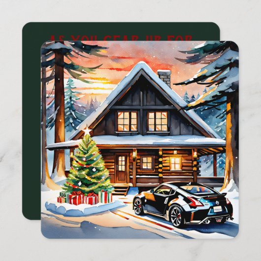 JDM Joyride：クリスマスのメリーグリーティング シーズンカード (正面/裏面)