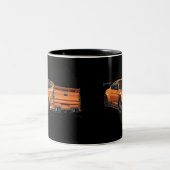 JDM Sports Car Neon Sunset 80s Aesthetic Mug ツートーンマグカップ (中央)