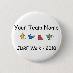 JDRFの歩行のチームボタン2010年 缶バッジ