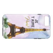 Jeのt'aimeパリ、私はパリを愛します。 エッフェル塔 Case-Mate iPhoneケース (裏面(横))