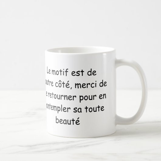 "Je bois la vie en rose" (main gauche) コーヒーマグカップ (右)