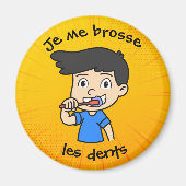 Je me brosse les dents - Routine quotidienne マグネット (正面)