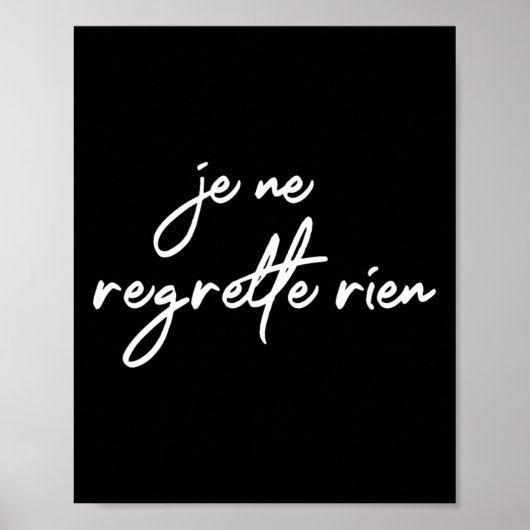 Je Ne残念Rien No後悔フランスフランスのおもしろいG ポスター (正面)