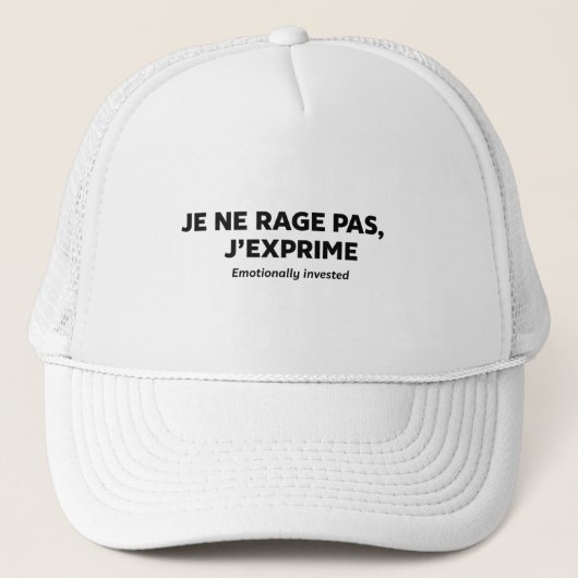 je ne rage , pas j'exprime キャップ (正面)