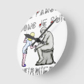 Je panse donc je suis (Infirmiere) – ジュウクスデモッツ ラウンド壁時計 (傾斜)