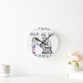 Je panse donc je suis (Infirmiere) – ジュウクスデモッツ ラウンド壁時計 (ホーム)