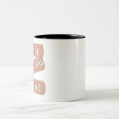 JE PANSE DONC JE SUIS INFIRMIÈRE - Jeux de Mots ツートーンマグカップ (中央)