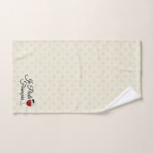 Je Parle Francais私はフランスワインガラスのベレー帽を話します バスタオルセット (ハンドタオル)