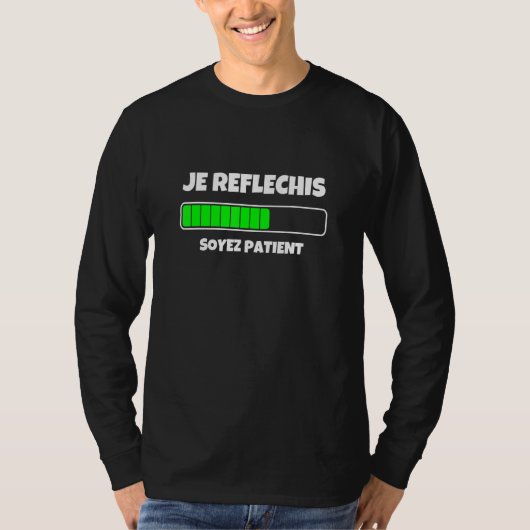 Je Rflchis Soyez患者グラフィックティークールデザイン Tシャツ (正面)