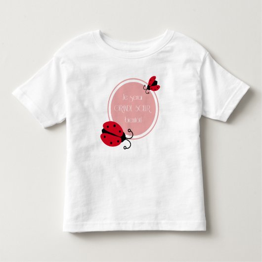 Je serai grande soeur bientôt トドラーTシャツ (正面)