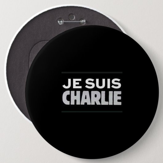 Je suis Charlie badge 缶バッジ (正面&裏面)