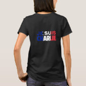 Je Suis Charlie -I am Charlie – フランスのトライカラー Tシャツ (裏面)