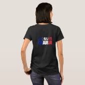 Je Suis Charlie -I am Charlie – フランスのトライカラー Tシャツ (裏面フル)