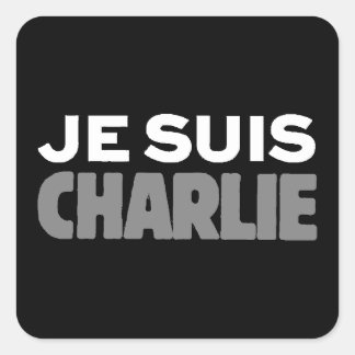 Je Suis Charlie - I am Charlie Black スクエアシール