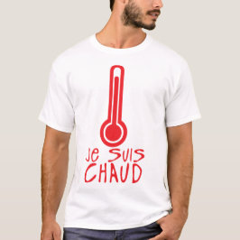 je suis chaud thermometre citation tシャツ