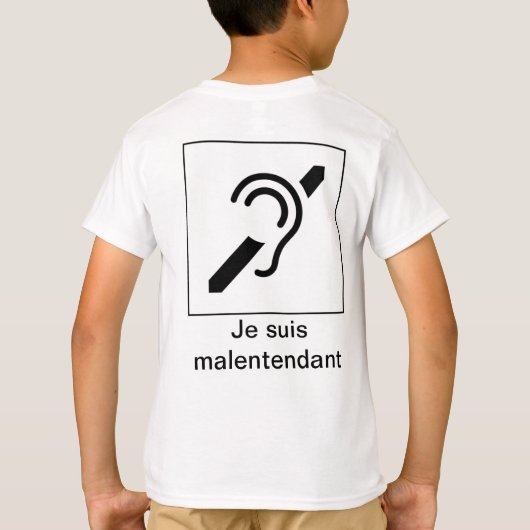 Je suis malentendant tシャツ (裏面)
