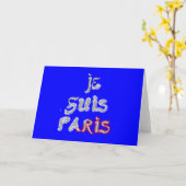 Je Suis Paris アートプリント カード (黄色い花)