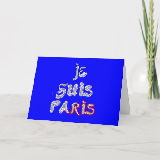 Je Suis Paris アートプリント カード (正面)