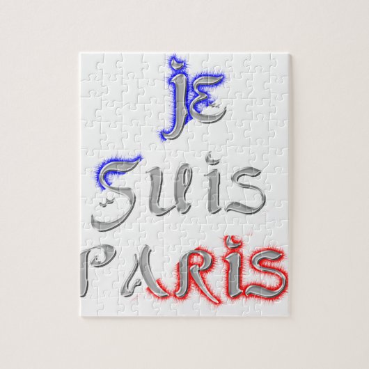 Je Suis Paris アートプリント ジグソーパズル (縦)