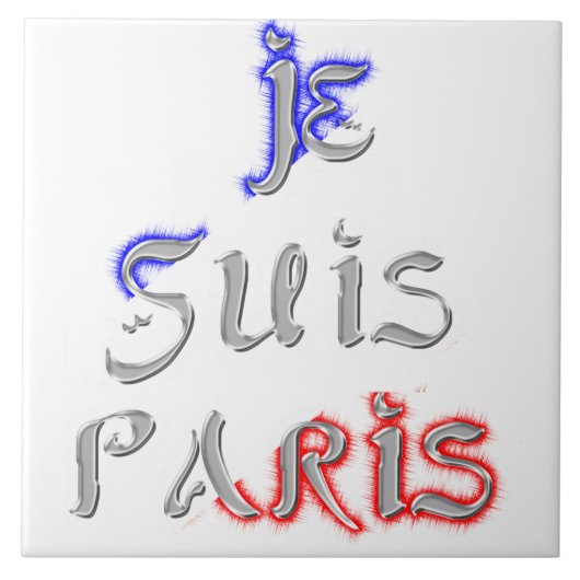 Je Suis Paris アートプリント タイル (正面)