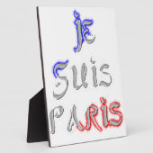 Je Suis Paris アートプリント フォトプラーク (側面)